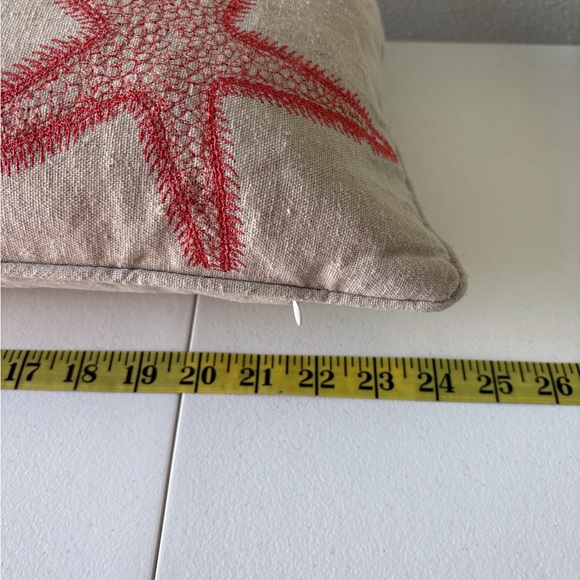 Coastal Decor Throw Pillows 3 Sizes Decor Starfish Beach Ocean‎ Embroidered - Picture 9 of 16